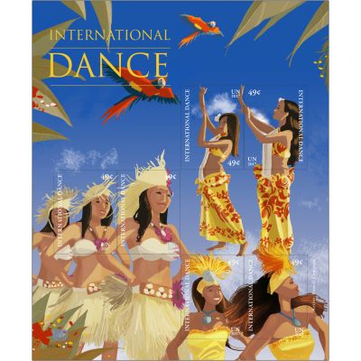 国际舞蹈邮票 49美分 纽约版整版邮票