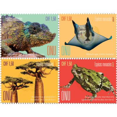 2017濒危物种 面值瑞士法郎1.50 小全张邮票
