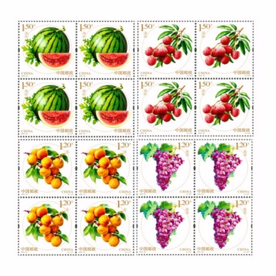 2016-18 《水果(二)》特种邮票  《水果(二)》特种邮票方连