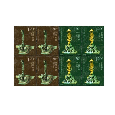 2012-22《三星堆青铜器》特种邮票  三星堆青铜器邮票套票四方联