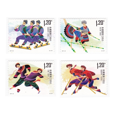 2011-22《少数民族传统体育（二）》特种邮票  少数民族传统体育（二）邮票套票