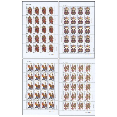 2010-4《梁平木版年画》特种邮票  梁平木版年画邮票大版票