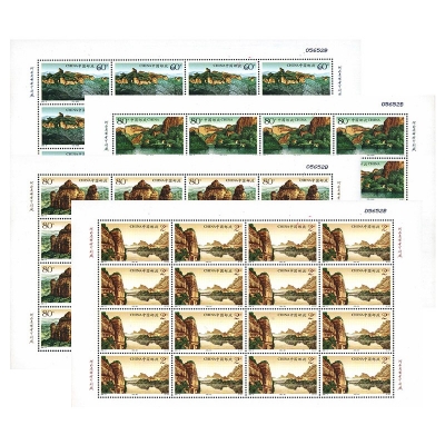 2004-8《丹霞山》特种邮票  丹霞山邮票大版票